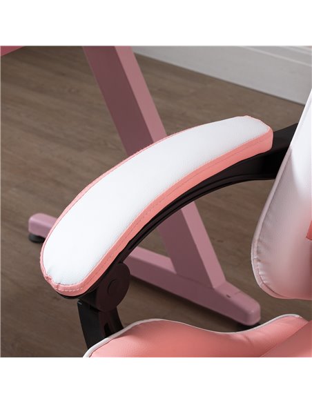 Vinsetto Racing Gaming Chair with Lumbar Support, Head Pillow for Home Office, Pink - pic 25025 | FastDaddyshop
