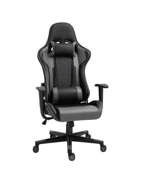 Vinsetto PU Leather High Back Racing Gaming Chair with Lumbar Support, Black - pic 25053 | FastDaddyshop