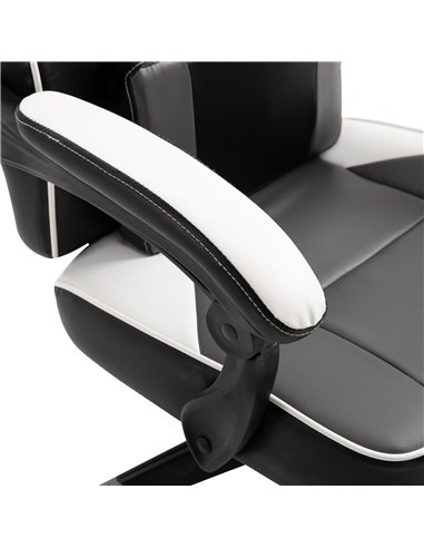 Vinsetto Ergonomic Gaming Chair with Footrest, Headrest, Lumbar Pillow, Grey