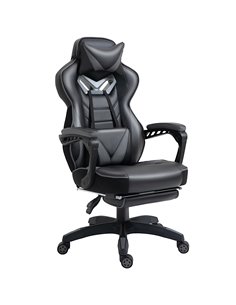 Vinsetto Ergonomic Racing Gaming Chair with Lumbar Support, Footrest, Grey