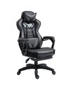 Vinsetto Ergonomic Racing Gaming Chair with Lumbar Support, Footrest, Grey
