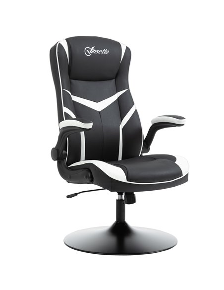 Vinsetto PVC Leather Ergonomic Computer Chair, Black & White - pic 25107 | FastDaddyshop