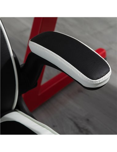 Vinsetto PVC Leather Ergonomic Computer Chair, Black & White