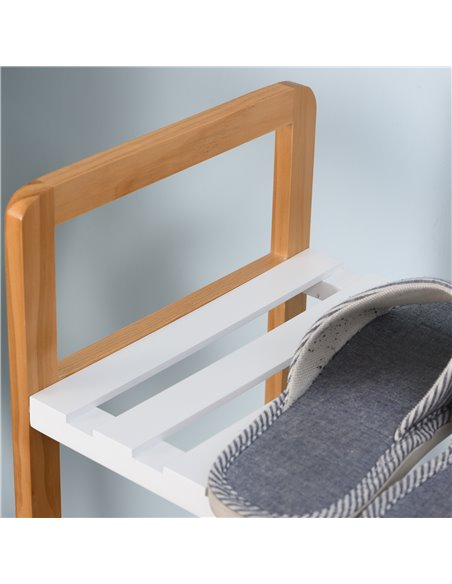 HOMCOM 4 Tier Shoe Racks Storage Stand Shelf Organizer Wood Frame 78 x 68 x 26 cm Hallway Furniture - pic 25255 | FastDaddyshop
