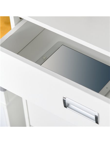 HOMCOM Tipping Shoe Cabinet, Storage Rack with 2 Pull-Down Doors, Drawer, White 837-141 - pic 25313 | FastDaddyshop