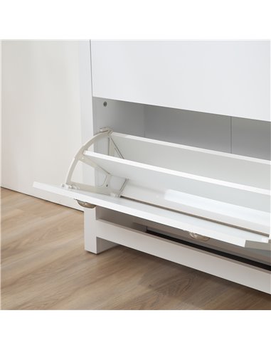 HOMCOM 2 Drawer Shoe Cabinet with Flip Doors for 12 Pairs, White 837-176