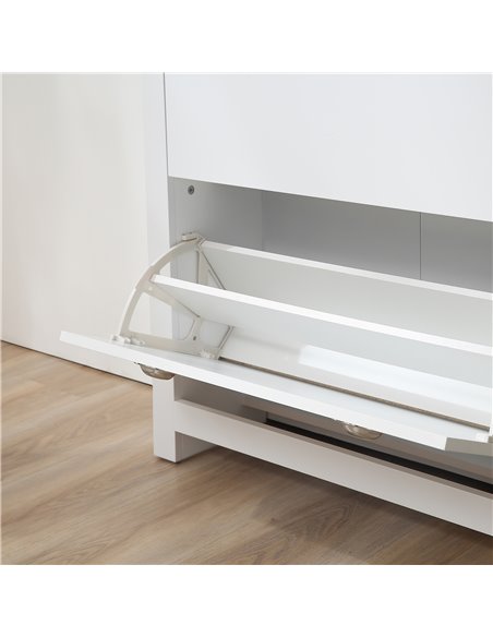 HOMCOM 2 Drawer Shoe Cabinet with Flip Doors for 12 Pairs, White 837-176 - pic 25349 | FastDaddyshop