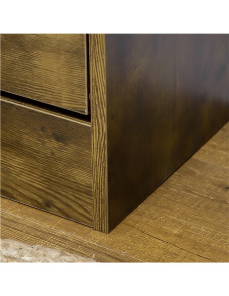 HOMCOM Shoe Cabinet with 2 Flip Doors, Slim 2-Drawer, Rustic Brown 837-215 - pic 25384 | FastDaddyshop