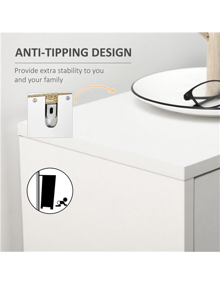 HOMCOM Shoe Cabinet with 2 Flip Doors, Drawer for 12 Pairs of Shoes, White 837-233GD - pic 25445 | FastDaddyshop