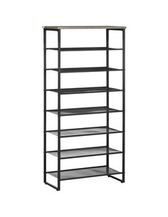 HOMCOM 8-Tier Shoe Rack, Shoe Storage Organizer with Mesh Shelves Free Standing Shoe Shelf Stand for 21-24 Pairs of Shoes for En