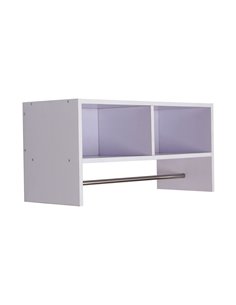 HOMCOM Wall Mounted Hanging Coat Organizer, White 831-048WT