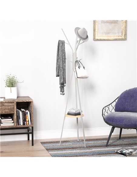 HOMCOM 180cm Free Standing Metal Coat Rack Stand Tree, White 831-174WT - pic 25551 | FastDaddyshop