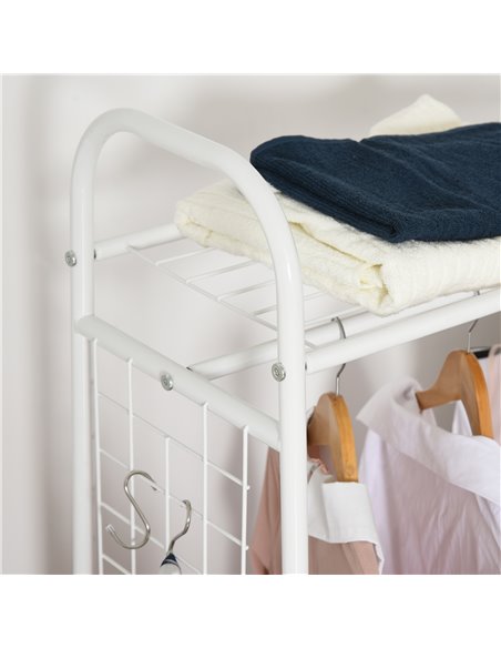 HOMCOM Entrance Coat Rack with 2 Drawers, White and Beige 850-093 - pic 25573 | FastDaddyshop