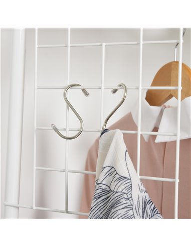 HOMCOM Entrance Coat Rack with 2 Drawers, White and Beige 850-093