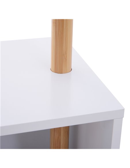 HOMCOM 180 cm Coat Rack Storage Bench, White and Natural 831-224 - pic 25581 | FastDaddyshop