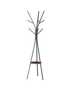 HOMCOM 180cm Free Standing Metal Coat Rack Stand Tree, Brown 831-174BN