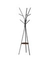 HOMCOM 180cm Free Standing Metal Coat Rack Stand Tree, Brown 831-174BN