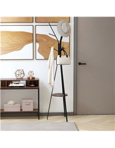 HOMCOM 180cm Free Standing Metal Coat Rack Stand Tree, Brown 831-174BN 2