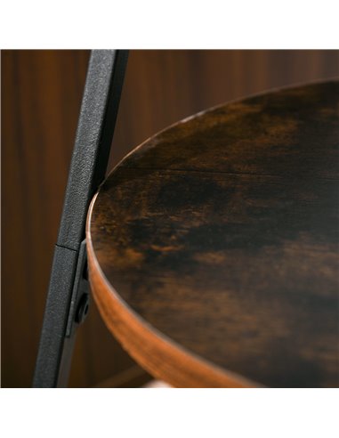 HOMCOM 180cm Free Standing Metal Coat Rack Stand Tree, Brown 831-174BN