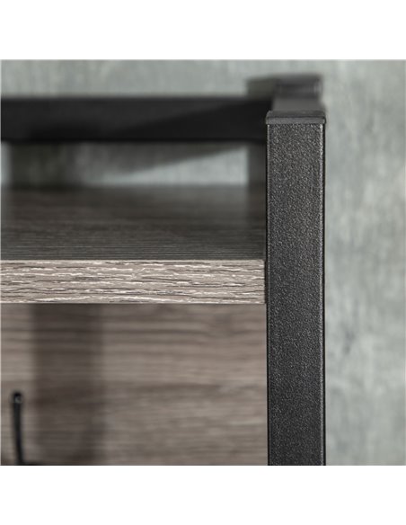 HOMCOM Coat Rack Wall-Mounted with 4 Coat Hooks and Open Storage Shelf, Grey 837-280V00GY - pic 25637 | FastDaddyshop