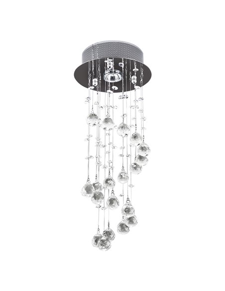 HOMCOM Metal Crystal Ceiling Light Chandelier, Silver B31-087 - pic 25683 | FastDaddyshop