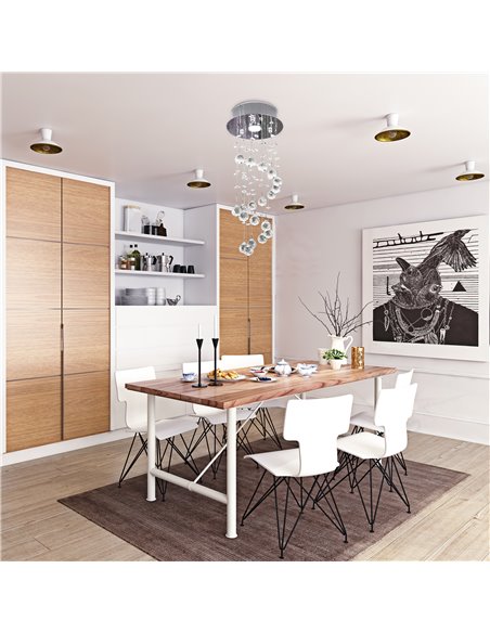 HOMCOM Metal Crystal Ceiling Light Chandelier, Silver B31-087 - pic 25690 | FastDaddyshop