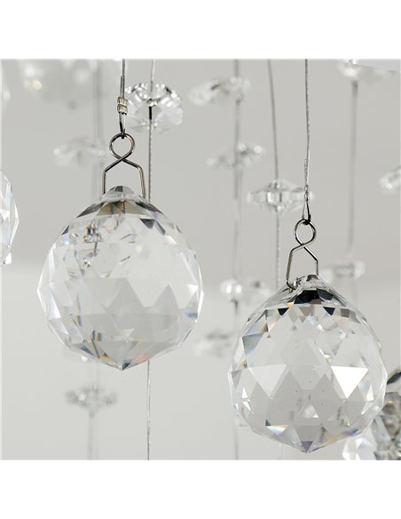 HOMCOM Metal Crystal Ceiling Light Chandelier, Silver B31-087 - pic 25691 | FastDaddyshop