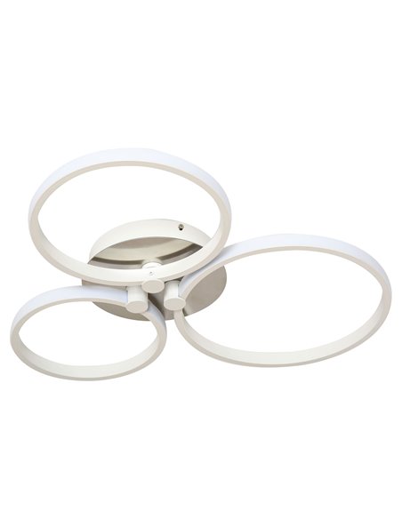 HOMCOM Modern Three Circle LED Ceiling Lamp Light with Metal Base for Bedroom, Hallway, Dining Room, Living Room - pic 25699 | FastDaddyshop