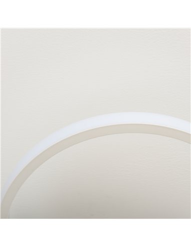 HOMCOM Modern Three Circle LED Ceiling Lamp Light with Metal Base for Bedroom, Hallway, Dining Room, Living Room