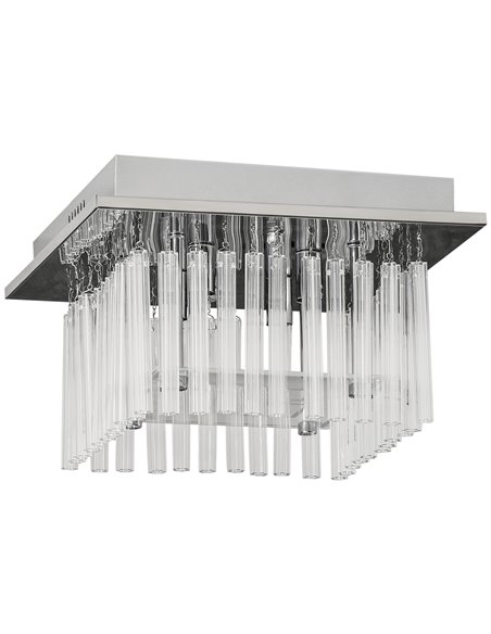 HOMCOM Modern Raindrop K9 Crystal Chandelier, 32W x 20H cm B31-418V00SR - pic 25728 | FastDaddyshop