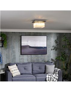 HOMCOM Modern Raindrop K9 Crystal Chandelier, 32W x 20H cm B31-418V00SR 2