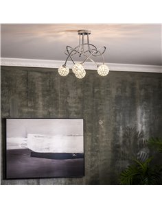 HOMCOM Modern Crystal Ball Chandelier, Ceiling Light, Silver B31-430V00SR 2