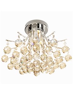 HOMCOM 3 Lights Modern Style Crystal Ceiling Chandelier, D40 X 28H cm B31-001
