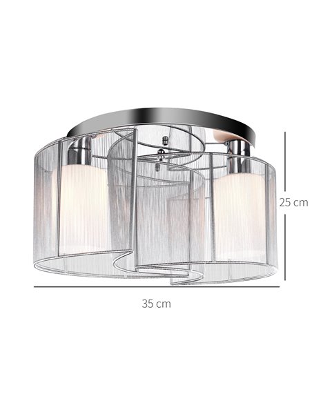 HOMCOM Modern Design Mini Style Flush Mount Ceiling Light White B31-004 - pic 25766 | FastDaddyshop