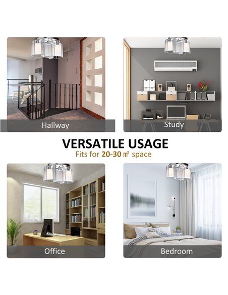HOMCOM Modern Design Mini Style Flush Mount Ceiling Light White B31-004 - pic 25770 | FastDaddyshop