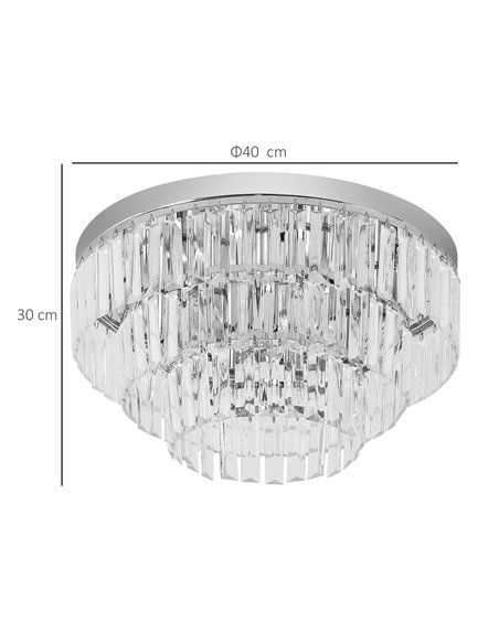 HOMCOM Round Crystal Ceiling Light, 7 Lights Chandelier B31-063 - pic 25775 | FastDaddyshop