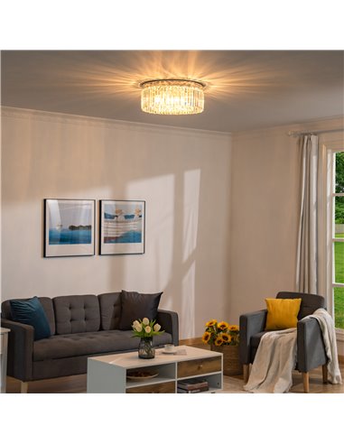 HOMCOM Modern Crystal Chandelier with 10 Lights B31-298