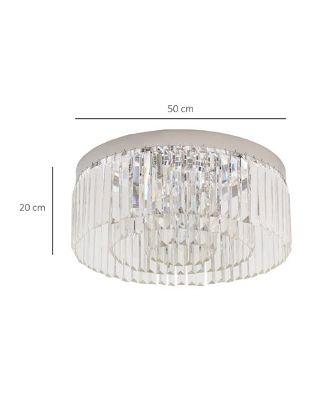 HOMCOM Modern Crystal Chandelier with 10 Lights B31-298 - pic 25811 | FastDaddyshop