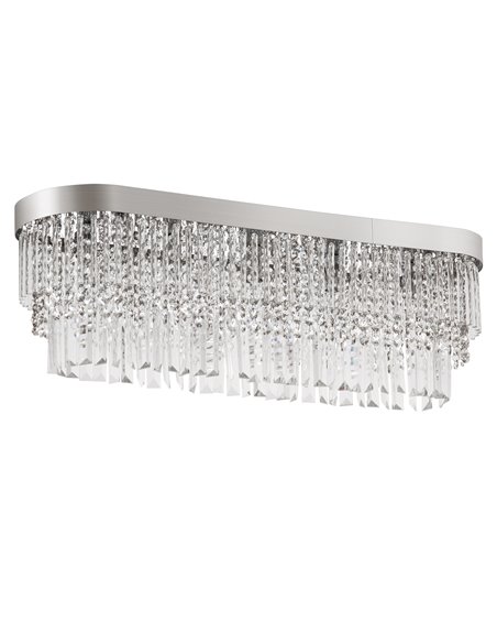 HOMCOM Modern Raindrop Crystal Chandelier, Linear Hanging Lighting, Silver B31-303 - pic 25818 | FastDaddyshop