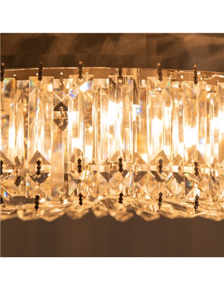 HOMCOM Crystal Ceiling Light, Modern Chandelier with Crystal Decorations, Silver B31-300 - pic 25835 | FastDaddyshop