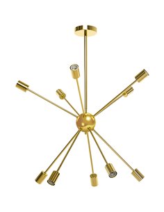 HOMCOM Modern Sputnik Ceiling Lights, 10-Light Chandelier, Gold Tone B31-431V00GD