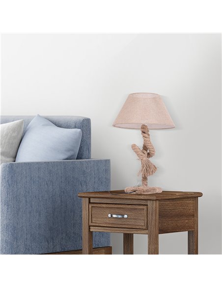 HOMCOM Table Lamp, Bedside Light, Glow E27, Beige B31-116V01 - pic 25855 | FastDaddyshop