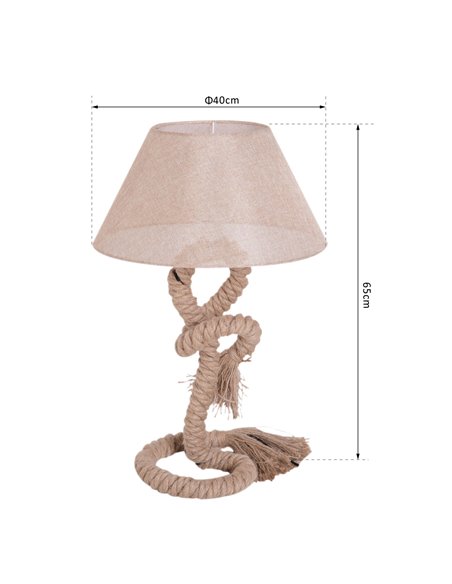 HOMCOM Table Lamp, Bedside Light, Glow E27, Beige B31-116V01 - pic 25856 | FastDaddyshop