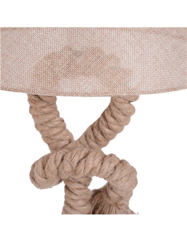 HOMCOM Table Lamp Bedside Light Indispensable Nautical Twisted Rope Glow E27 Bedroom Living Room Beige