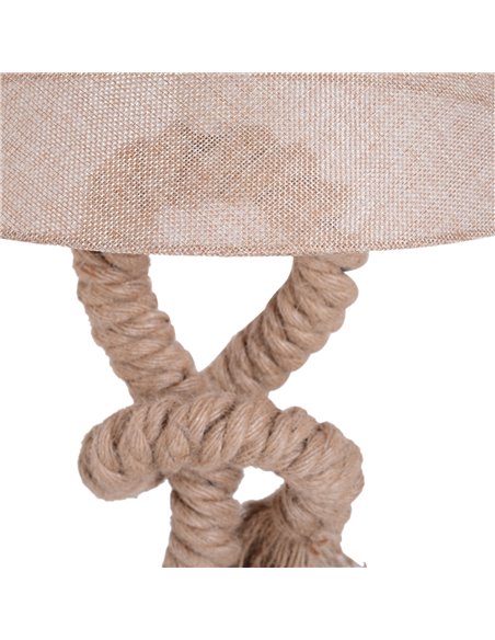 HOMCOM Table Lamp Bedside Light Indispensable Nautical Twisted Rope Glow E27 Bedroom Living Room Beige - pic 25860 | FastDaddyshop