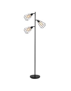 HOMCOM Retro Practical Tree Floor Lamp 3 Angle 165cm, Black B31-178V70BK