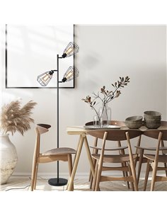 HOMCOM Retro Practical Tree Floor Lamp 3 Angle 165cm, Black B31-178V70BK 2