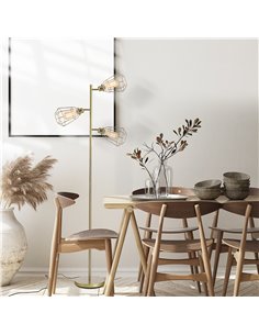 HOMCOM Retro Practical Tree Floor Lamp 3 Angle 165cm, Gold B31-178V70GD 2