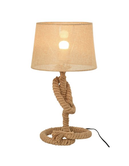 HOMCOM Nautical Style Rope-Base Table Lamp, Beige B31-209 - pic 25890 | FastDaddyshop