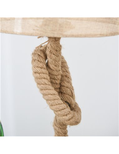 HOMCOM Nautical Style Rope-Base Table Lamp, Beige B31-209